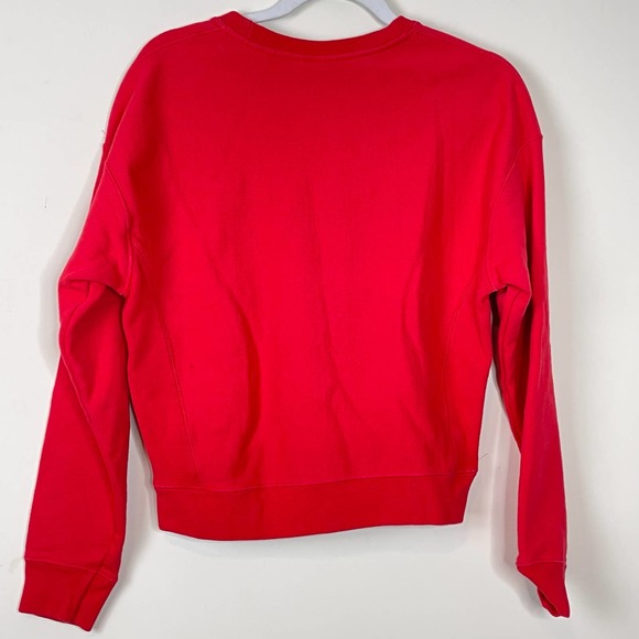 Champion Red Crewneck Reverse Weave Sweatshirt Pullover Size Small - Picture 3 of 8